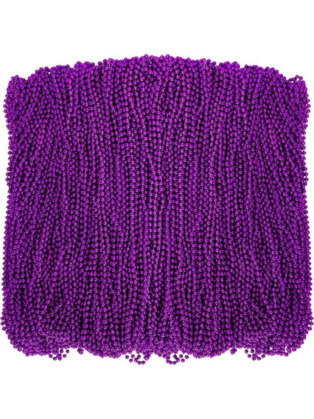 200 Pack Mardi Gras Beads - 33" Purple Necklaces for Carnival, Parties & Decor